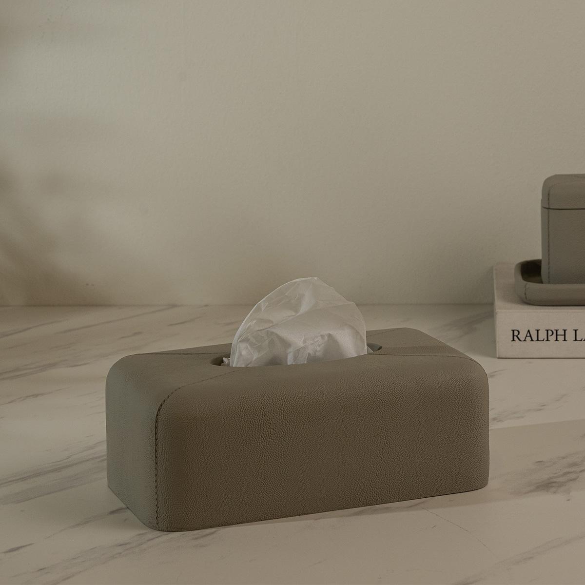 Rubble Tissue Box Brown 27X15X10 cm in Kuwait | Buy Online | safathome.com