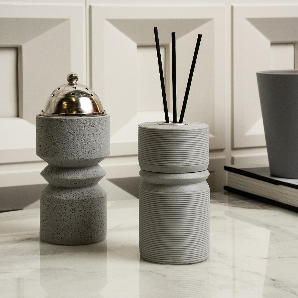 Pillar Perfume Diffuser Grey 6X6X12 cm in Kuwait | Buy Online ...