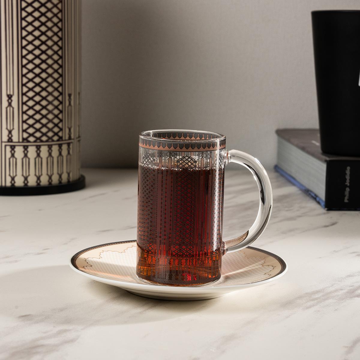 Mashrabiya New Bone Istikana Set 6Pcs Brown in Kuwait | Buy Online ...