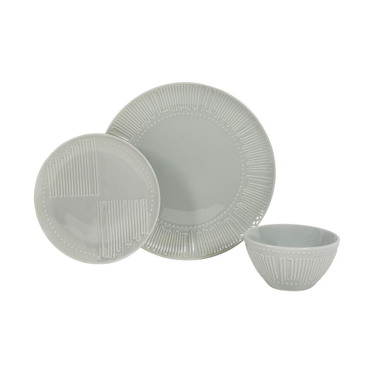 Nawarat Porcelain Dinner Set 18Pcs Grey in Kuwait | Buy Online ...