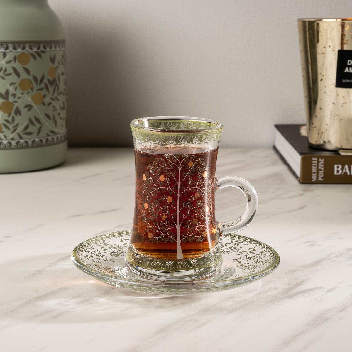Rumana Glass Istikana Set 6Pcs Green in Kuwait | Buy Online | safathome.com
