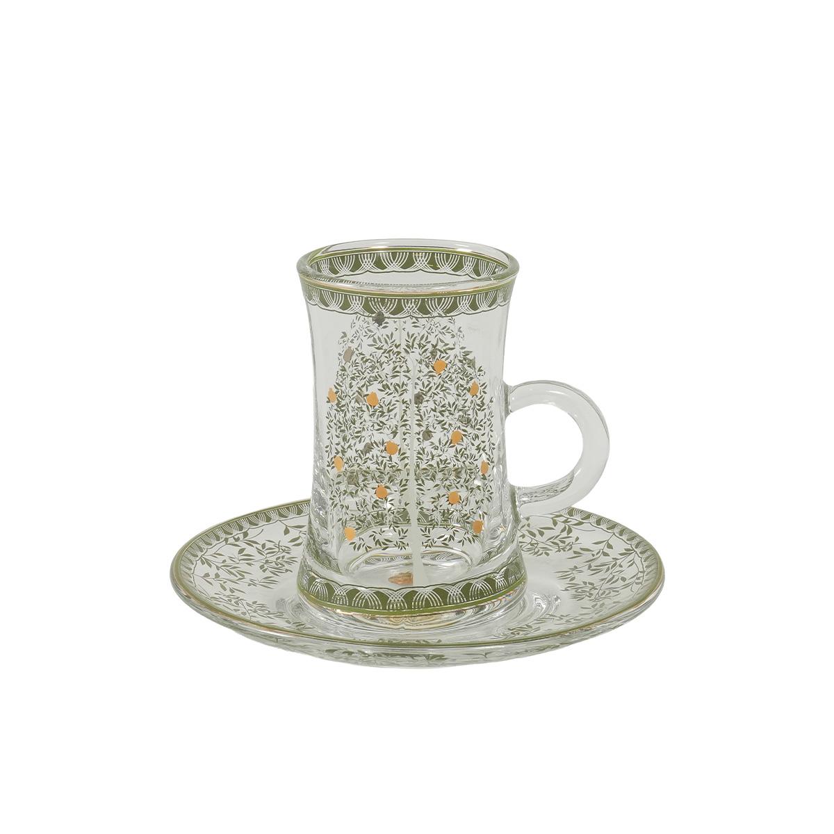 Rumana Glass Istikana Set 6Pcs Green in Kuwait | Buy Online | safathome.com
