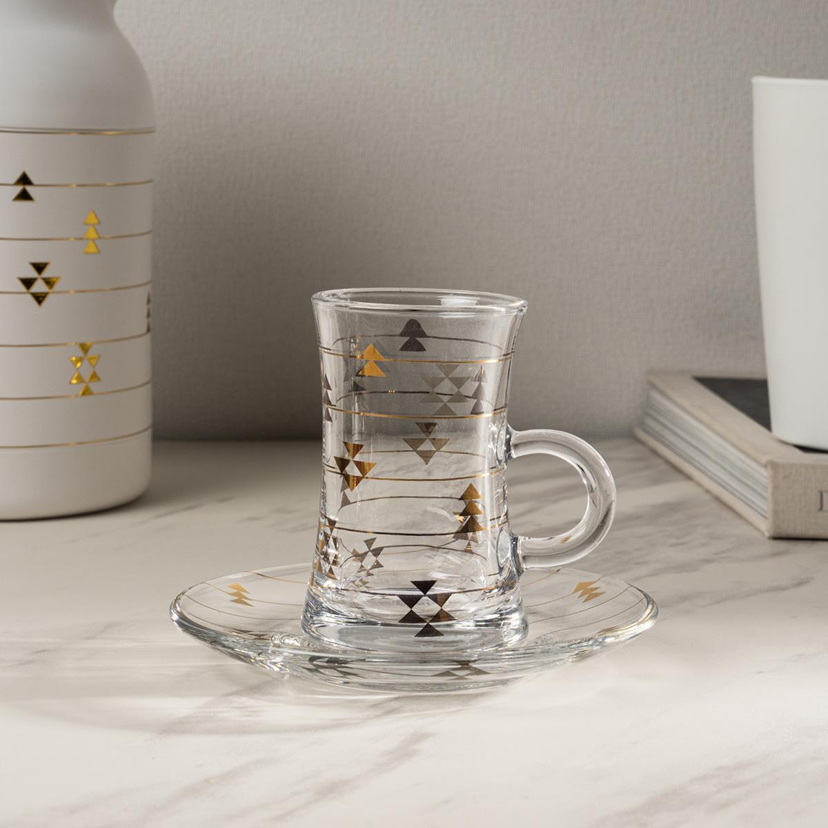 Structure Glass Istikana Set 6Pcs Gold/Silver in Kuwait | Buy Online ...