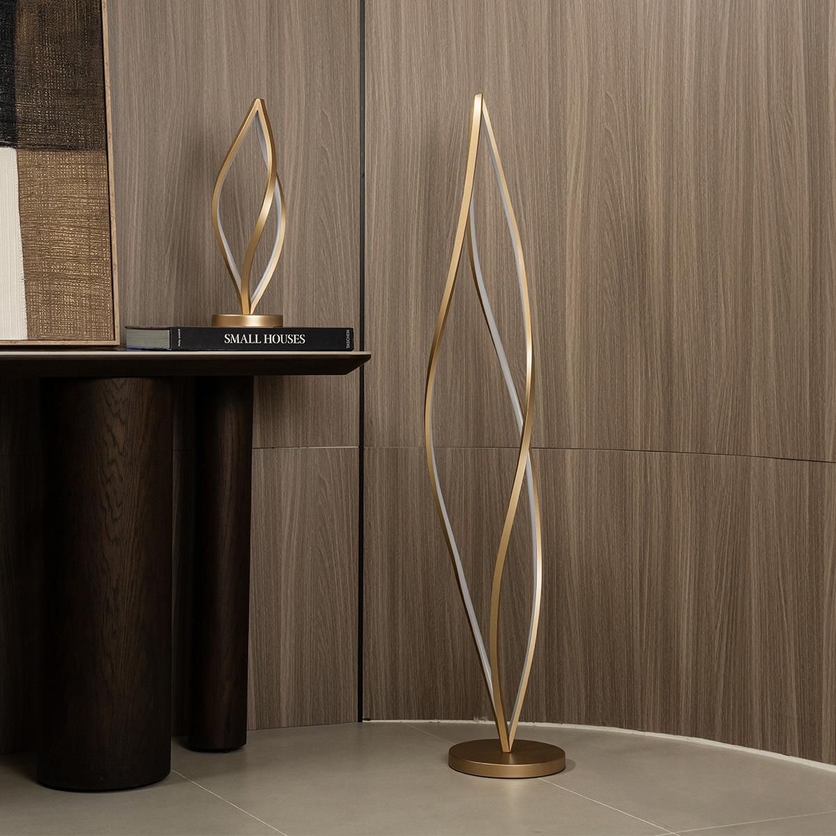 Orb LED Table Lamp Gold Height 42 cm in Kuwait | Buy Online | safathome.com