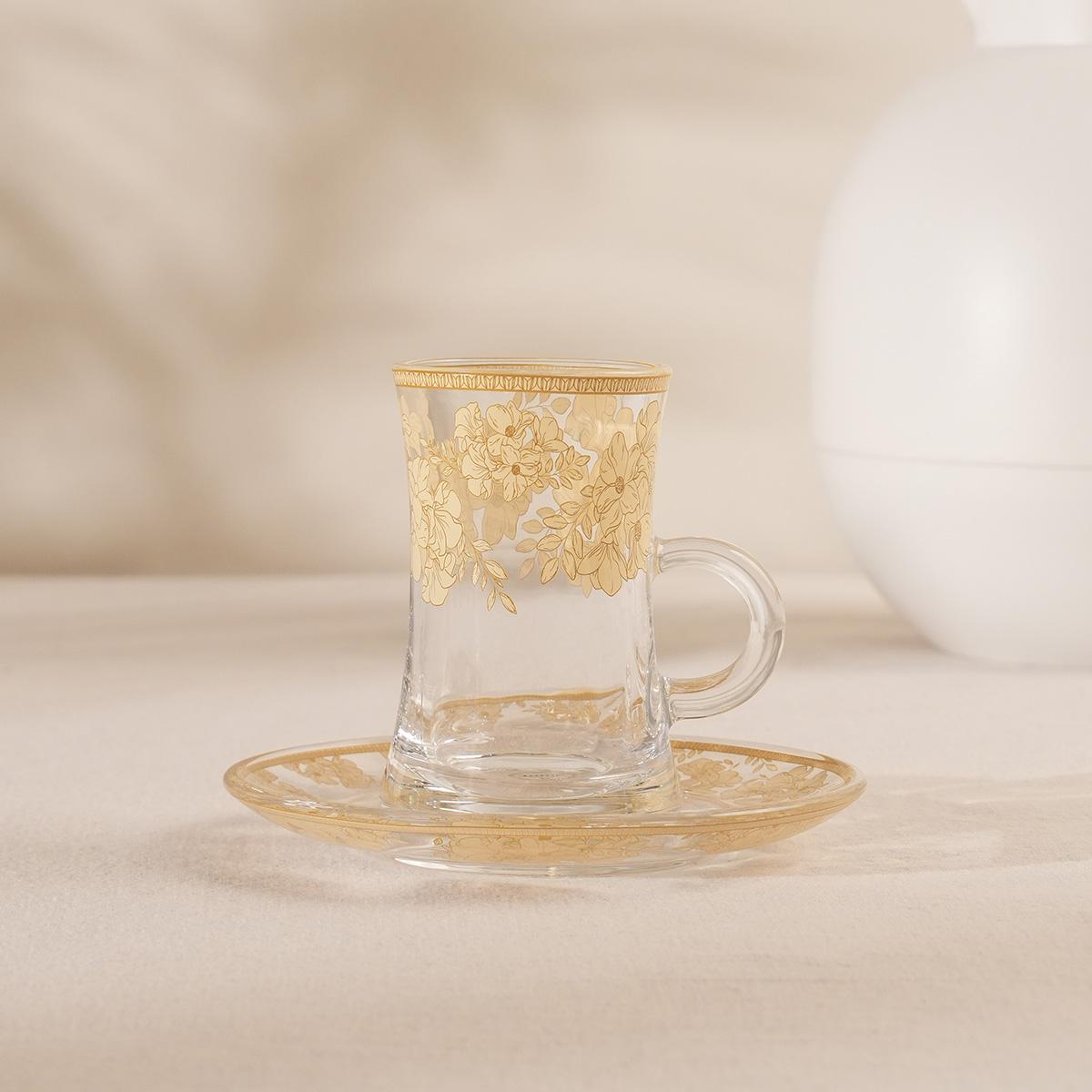 Cici Glass Istikana Set 6Pcs Beige in Kuwait | Buy Online | safathome.com