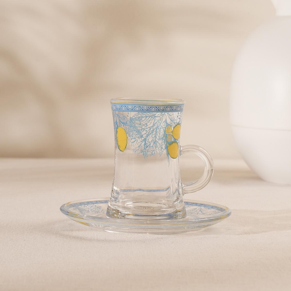 Limon Glass Istikana Set 6Pcs Blue in Kuwait | Buy Online | safathome.com