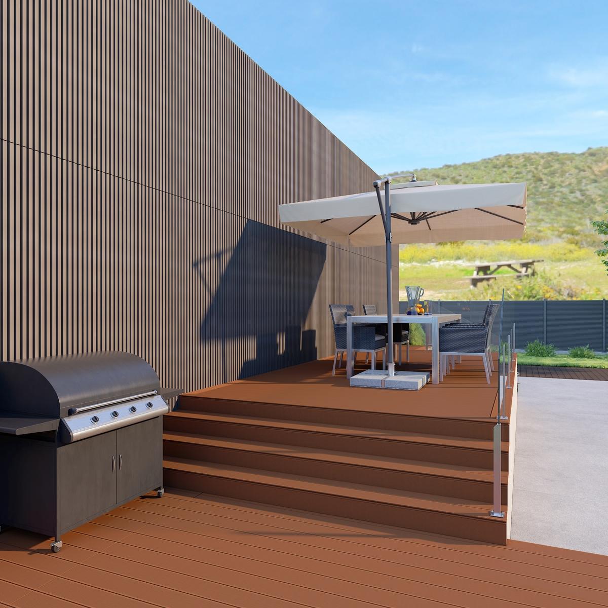 Wellness Wpc Wall Cladding Brown 16X290 cm in Kuwait | Buy Online ...