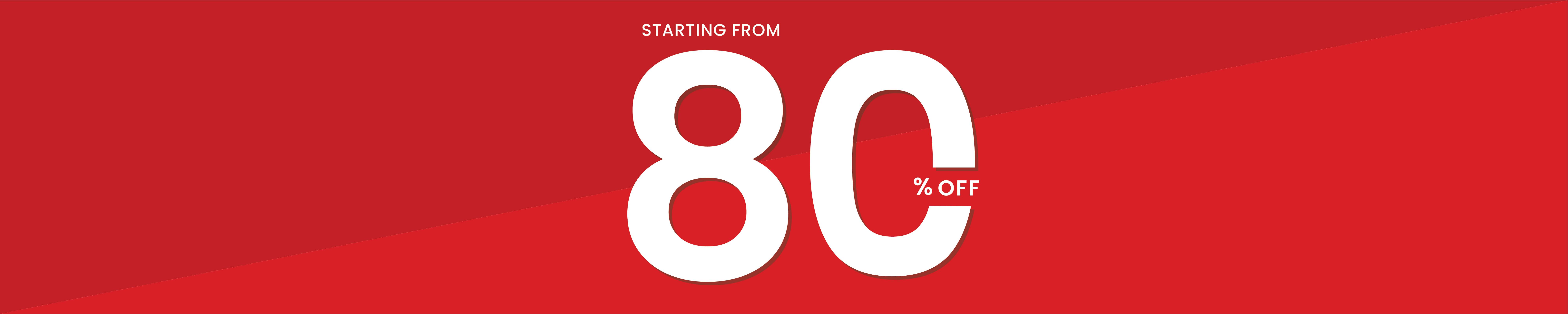80 percent off end of year sale 2025