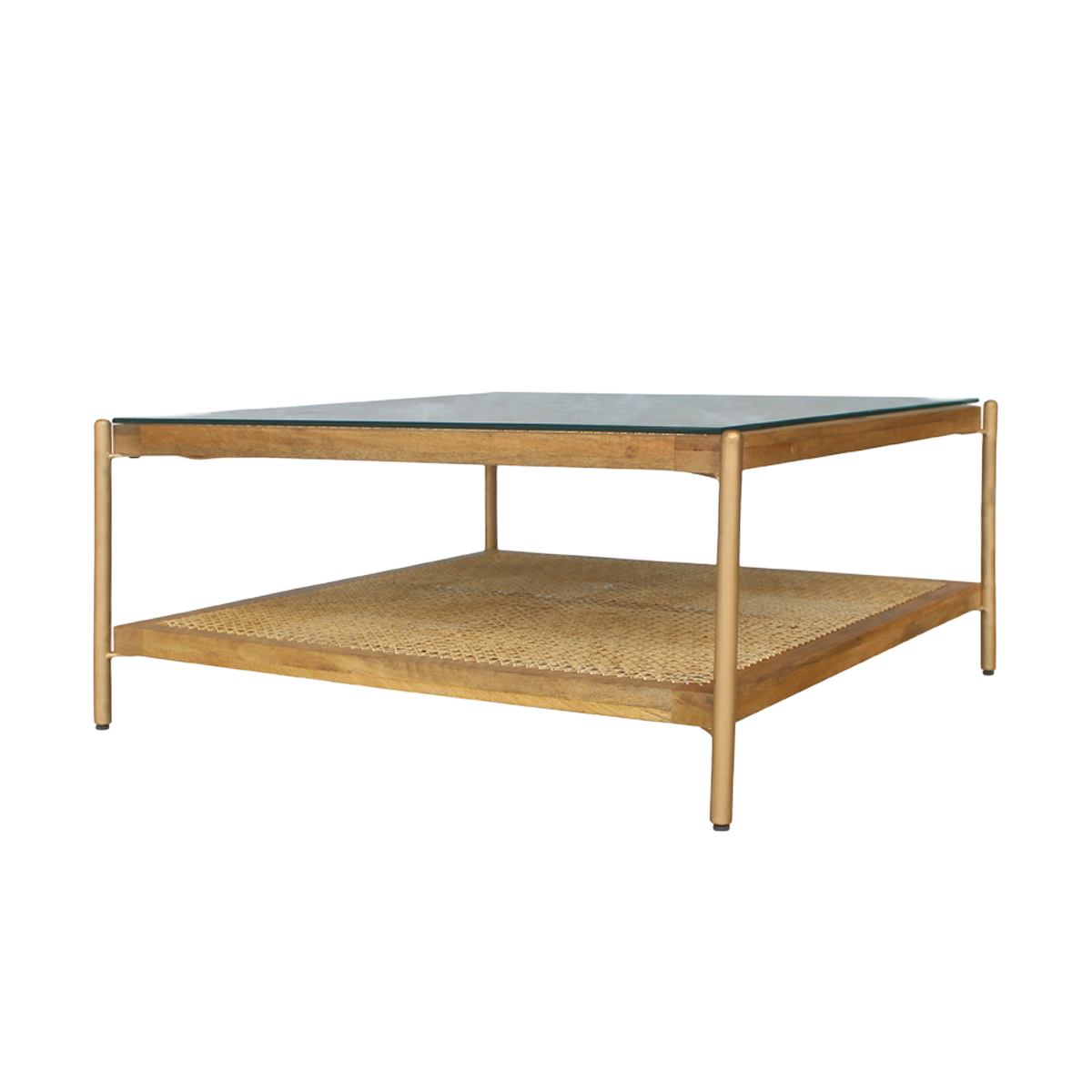 New Kris Square Coffee Table with Glass Cane in Kuwait | Buy Online ...