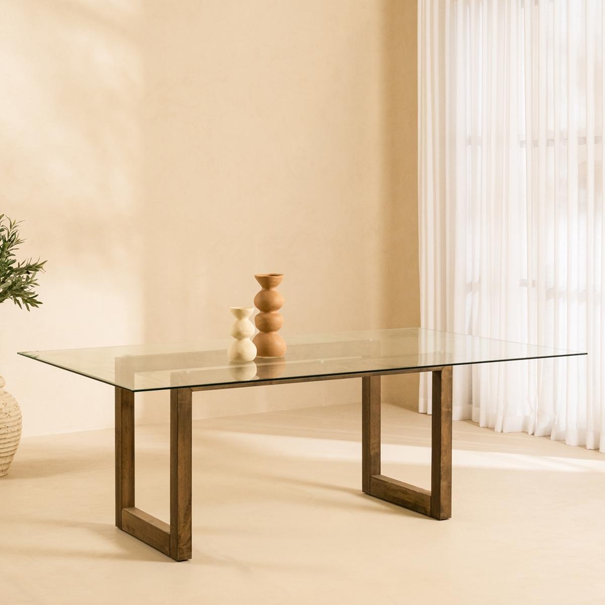 Tucson 8 Seater Dining Table Glass in Kuwait | Buy Online | safathome.com
