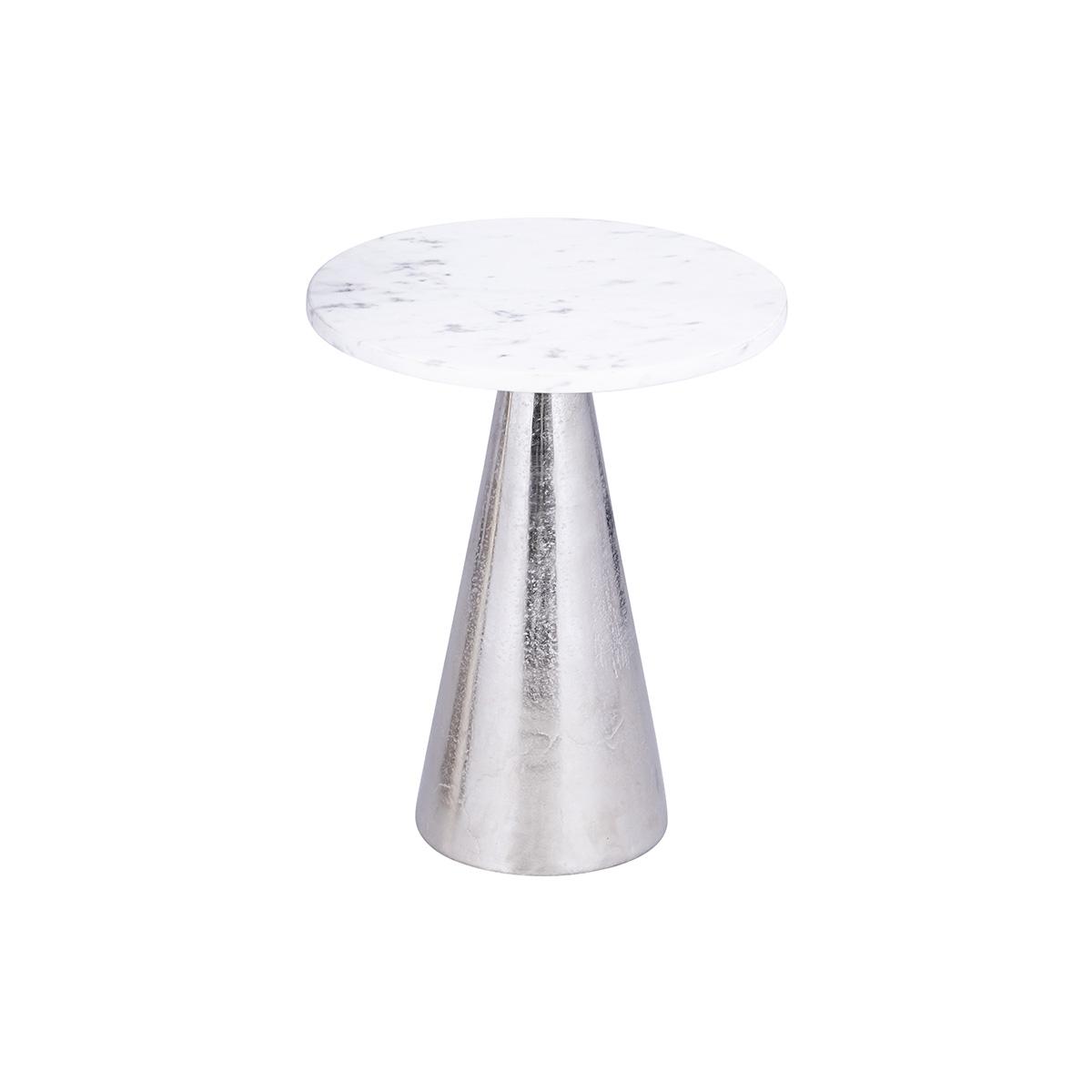 Knob Small Side Table Marble Top/Nickel Base in Kuwait | Buy Online ...