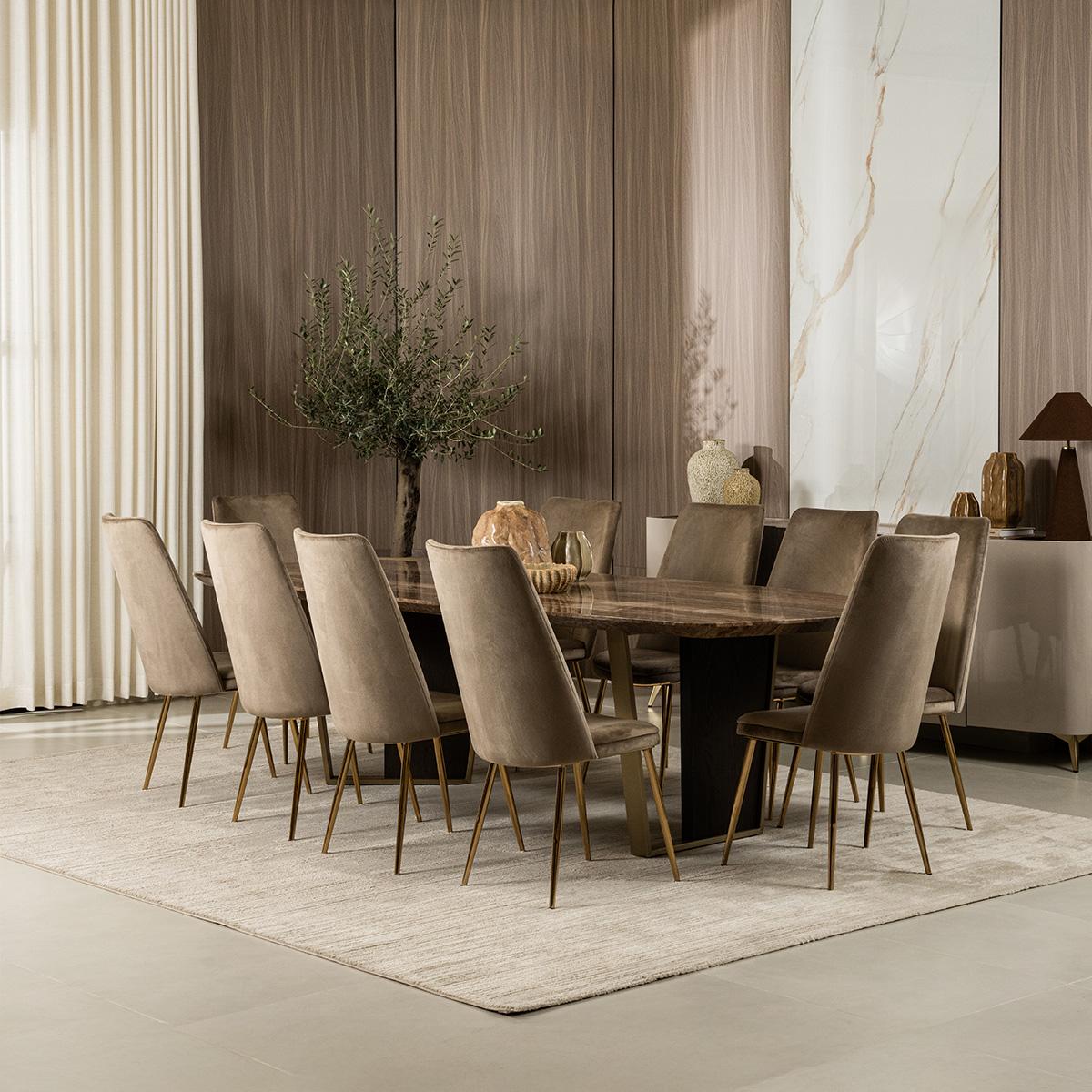 Divon 10-Seater Dining Table Beige in Kuwait | Buy Online | safathome.com