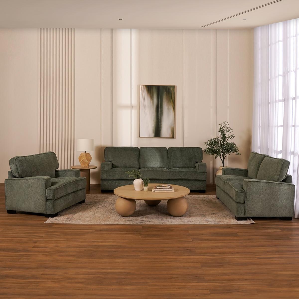 Fiona 3+2+1 Seater Sofa Set Green in Kuwait | Buy Online | safathome.com