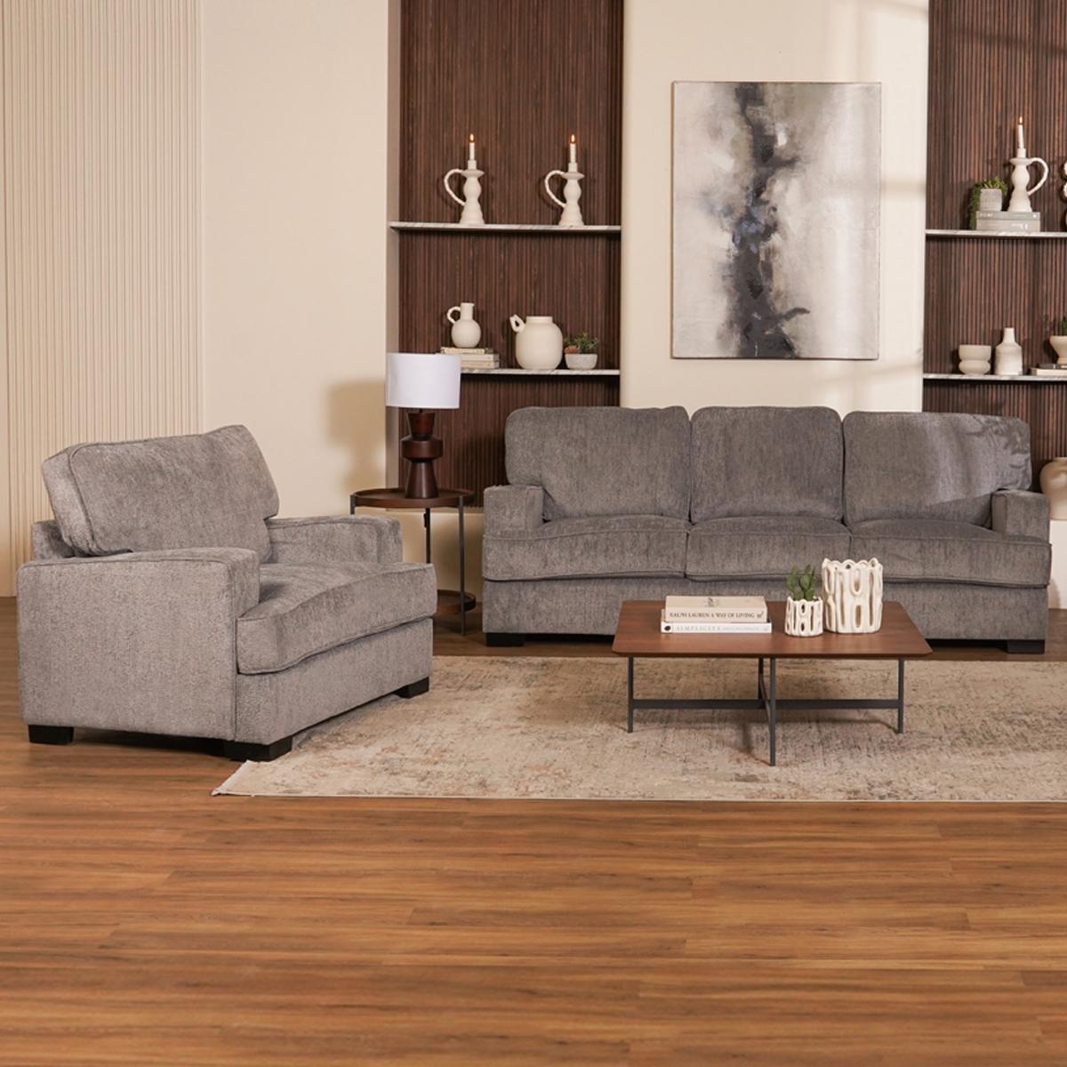Fiona 3+2+1 Seater Sofa Set Light Grey in Kuwait | Buy Online ...