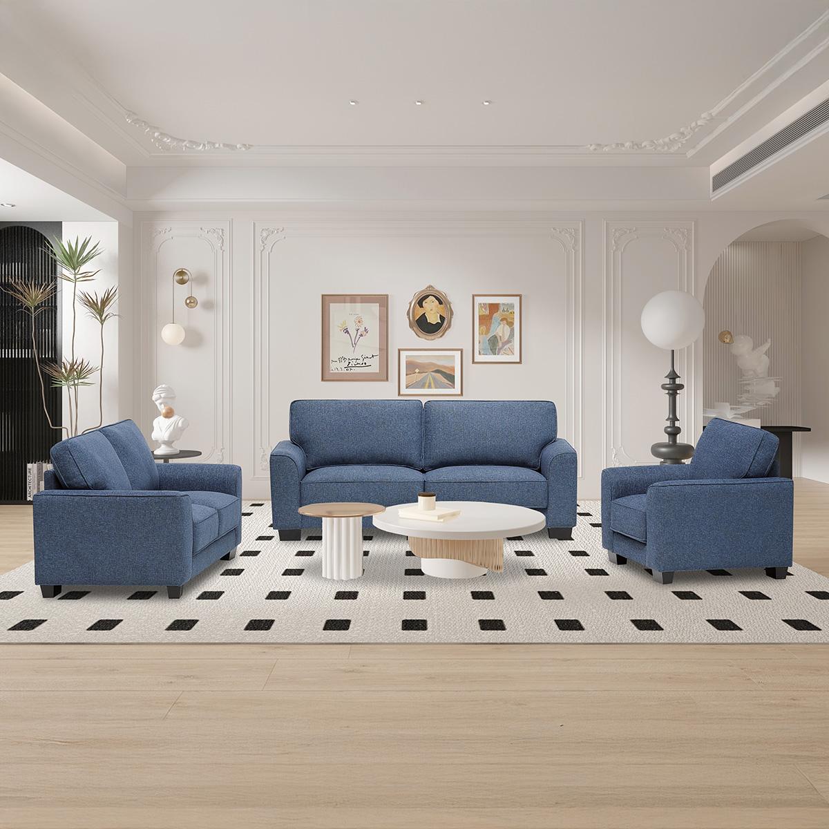 Lucas 3+2+1 Sofa Set Blue in Kuwait | Buy Online | safathome.com