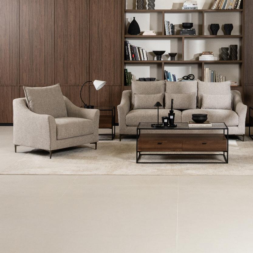 Lara 3+2+1 Sofa Set Brown in Kuwait | Buy Online | safathome.com