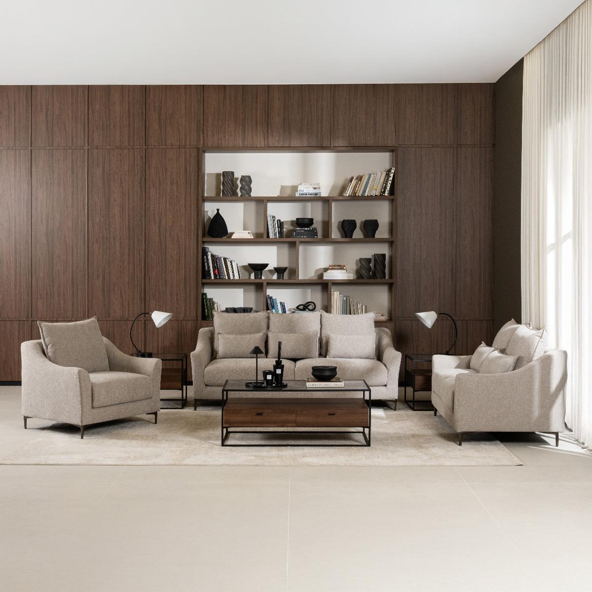 Lara 3+2+1 Sofa Set Brown in Kuwait | Buy Online | safathome.com