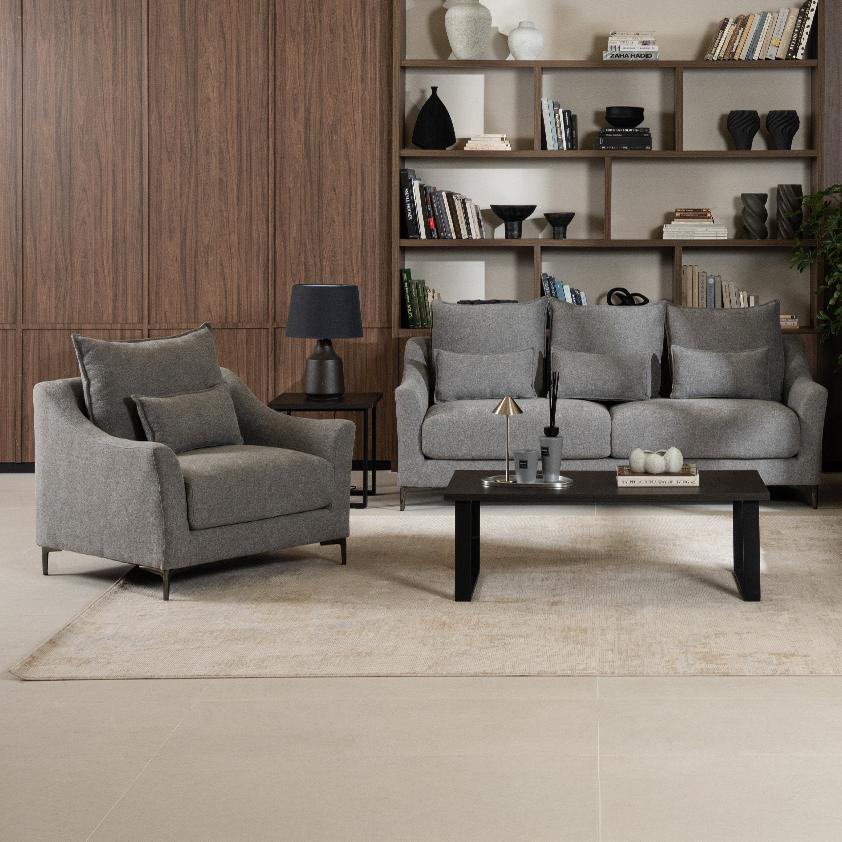 Lara 3+2+1 Sofa Set Dark Grey in Kuwait | Buy Online | safathome.com