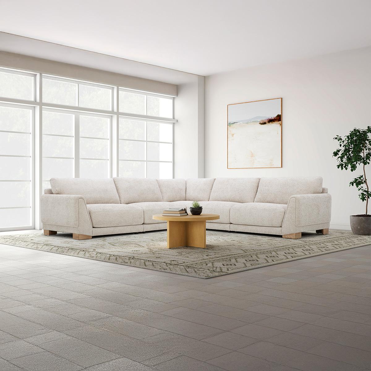 Timo 5-Seater Corner Sofa Brown in Kuwait | Buy Online | safathome.com