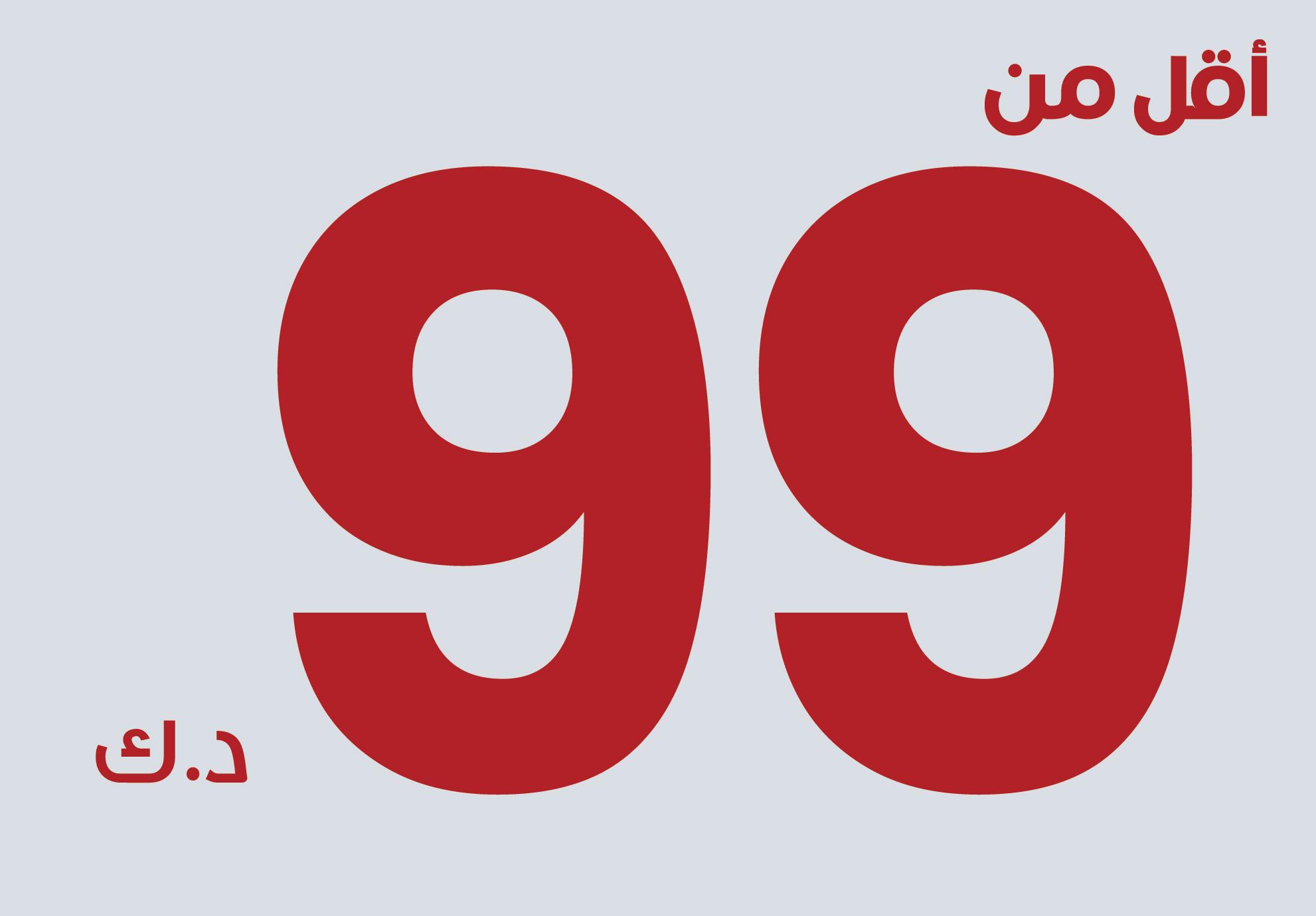 Below 99 KD