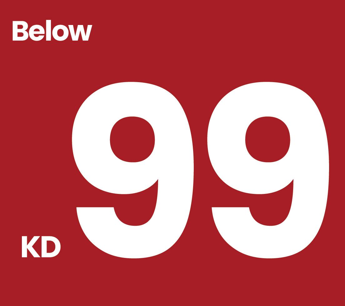 Below 99 KD