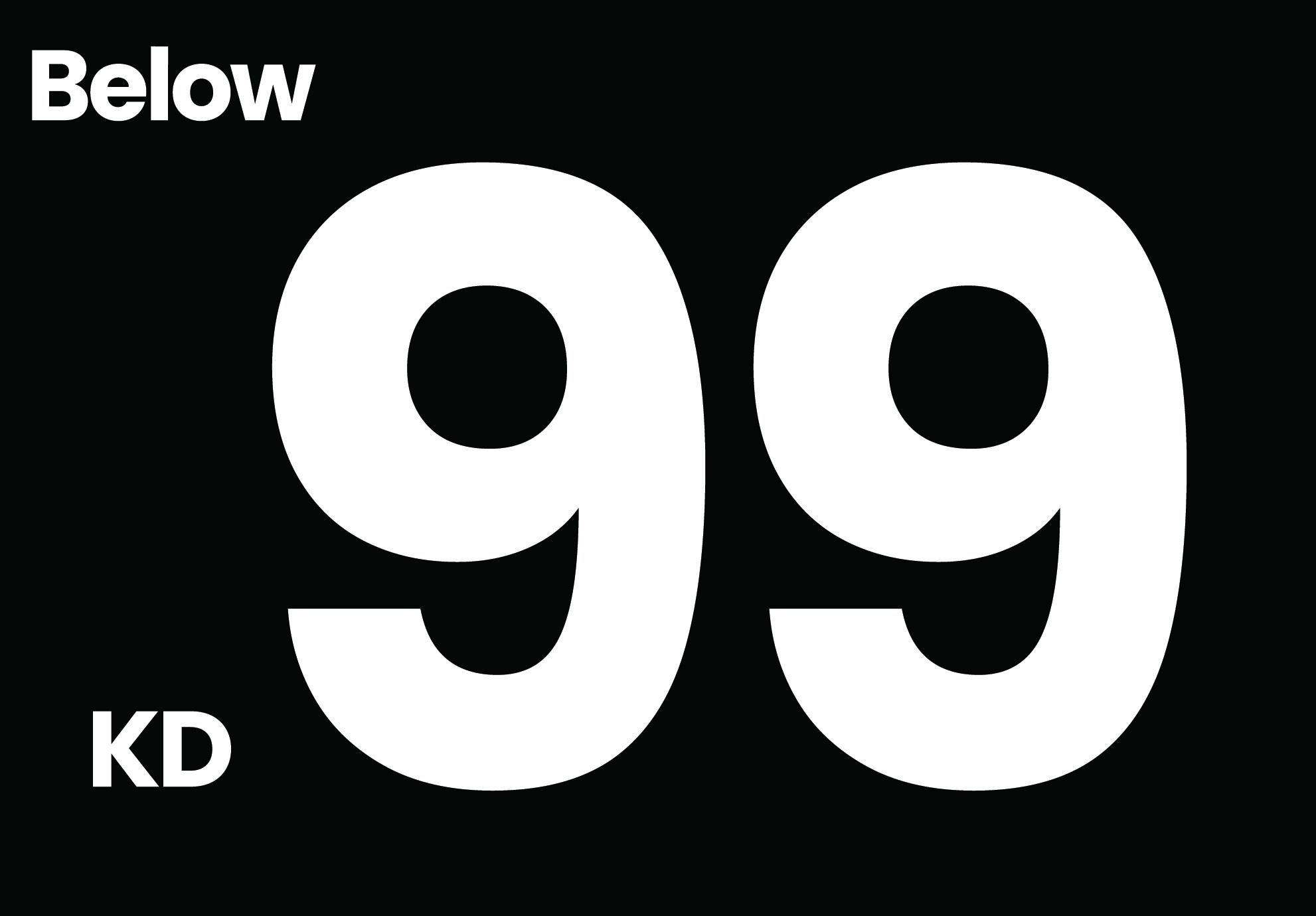 Below 99 KD