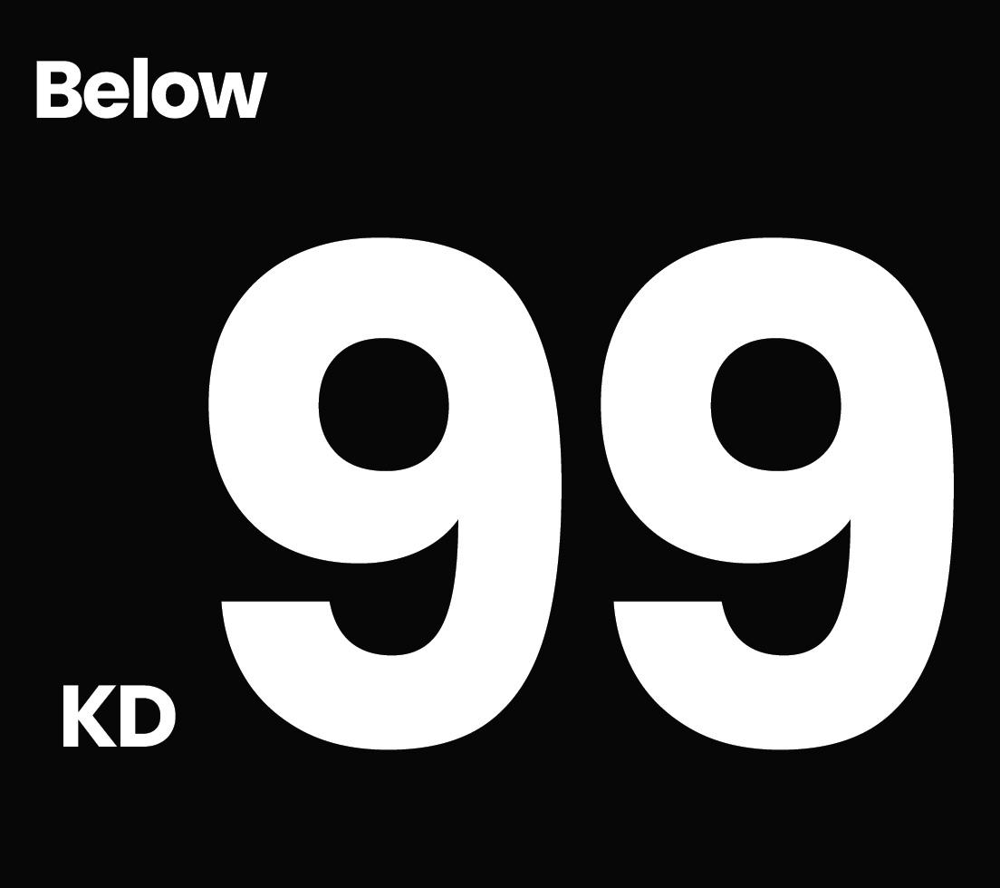 Below 99KD