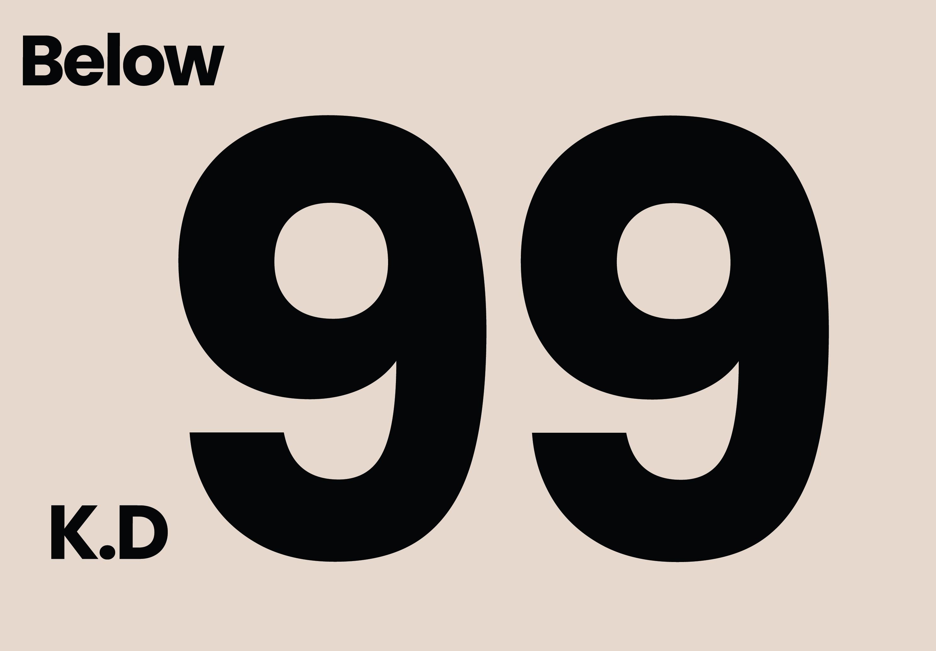 Below 99 KD