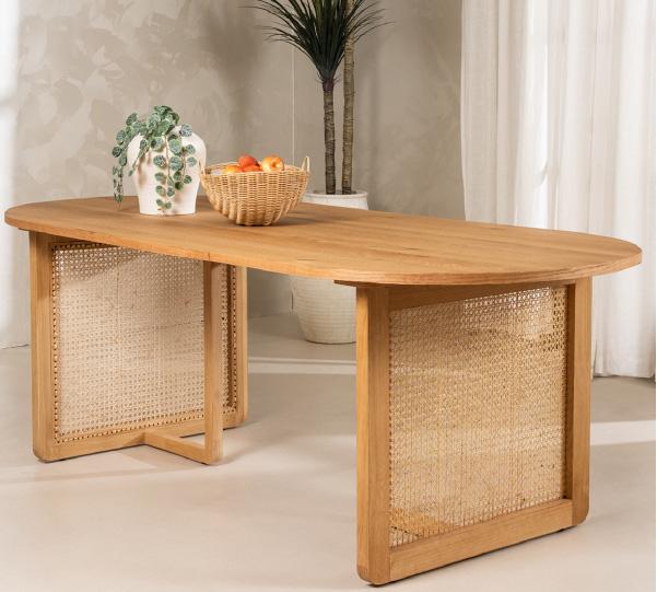 Kris 8 Seater 220cm Dining Table Cane