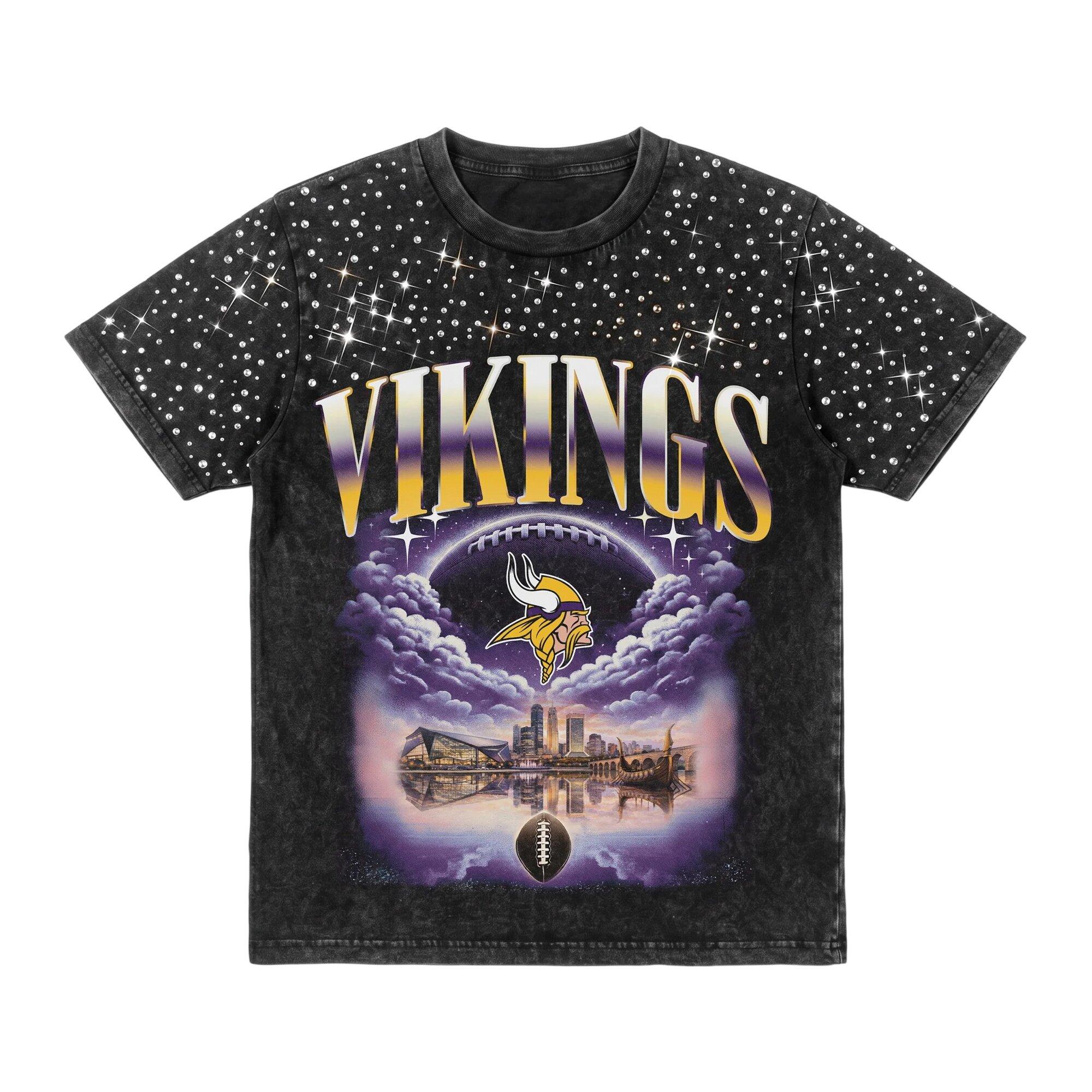 Gameday Couture Women's Minnesota Vikings Sky's The Limit Vintage Wash Rhinestone T-Shirt