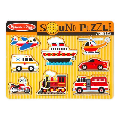 Melissa & Doug Vehicles Sound Puzzle - 8 Pieces - Primary Image