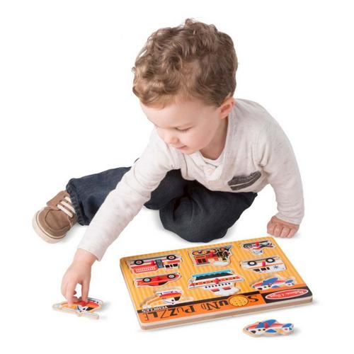 Melissa & Doug Vehicles Sound Puzzle - 8 Pieces - Primary Image