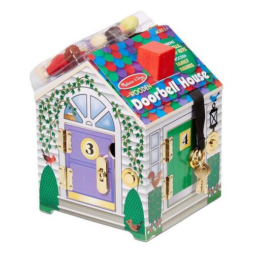 Melissa & Doug Take Along Wooden Doorbell Dollhouse - Primary Image