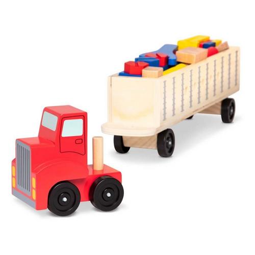 Melissa & Doug Wooden Big Rig Building Set - Primary Image