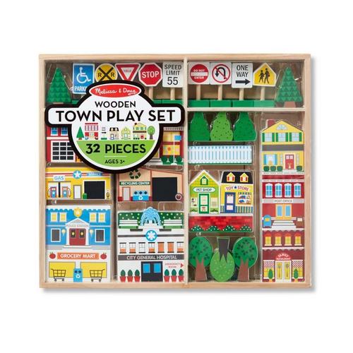 Melissa & Doug Wooden Town Play Set - Primary Image