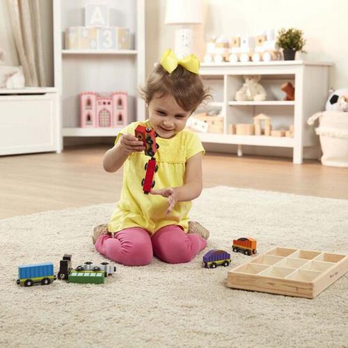 Melissa & Doug Wooden Train Cars - Primary Image