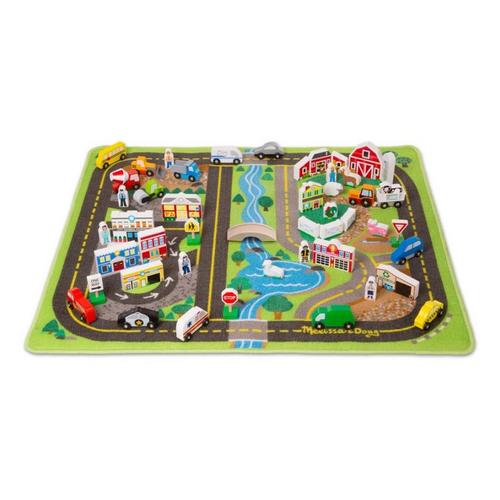 Melissa & Doug Deluxe Road Rug Play Set - Primary Image