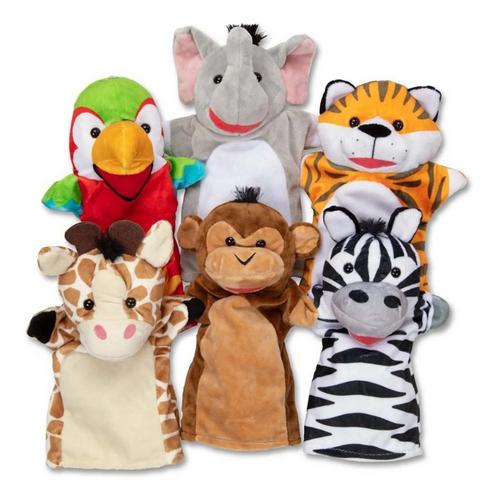 Melissa & Doug Safari Buddies Hand Puppets (6 Pc) - Primary Image