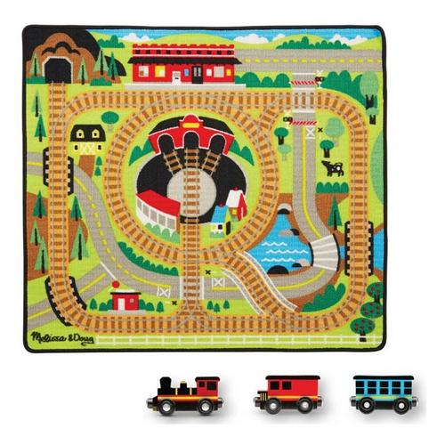 Melissa & Doug Round the Rails Train Rug - Primary Image