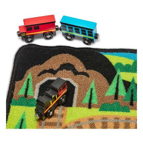 Melissa & Doug Round the Rails Train Rug - Primary Image