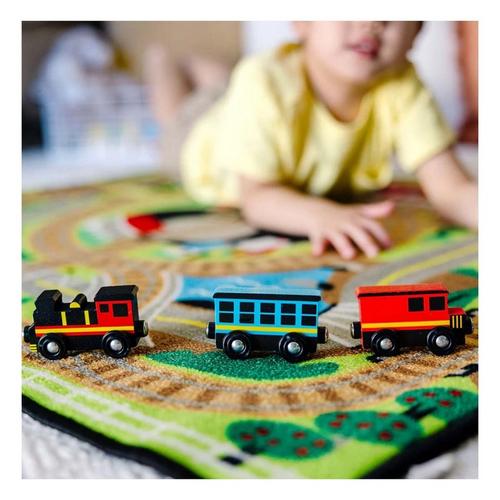 Melissa & Doug Round the Rails Train Rug - Primary Image