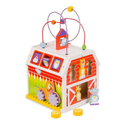 Melissa & Doug First Play Slide, Sort & Roll Activity Barn - Primary Image