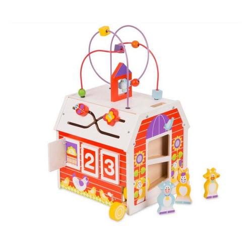 Melissa & Doug First Play Slide, Sort & Roll Activity Barn - Primary Image