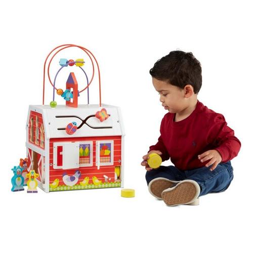 Melissa & Doug First Play Slide, Sort & Roll Activity Barn - Primary Image