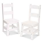 Melissa & Doug Wooden Chair Pair  - White - Thumbnail 1 of 5