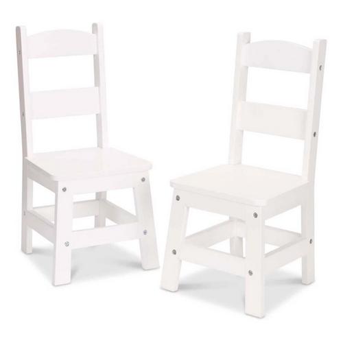 Melissa & Doug Wooden Chair Pair  - White - Primary Image