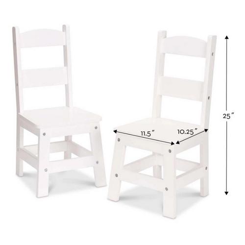 Melissa & Doug Wooden Chair Pair  - White - Primary Image