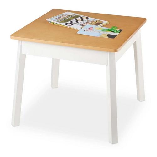 Melissa & Doug Wooden Square Table (White/Natural) - Primary Image