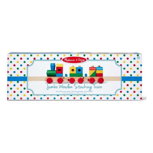 Melissa & Doug Wooden Jumbo Stacking Train Classic - Primary Image