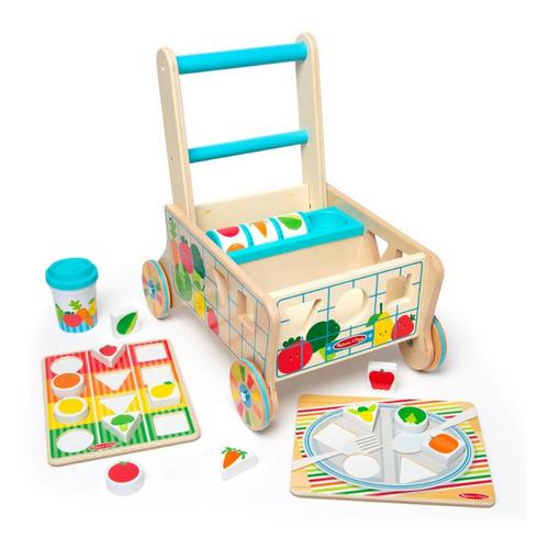 Melissa & Doug Wooden Shape Sorting Grocery Cart - Primary Image